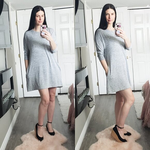 Wilfred Free * Aritzia Cober Dress * Grey Sz XS - Picture 1 of 8